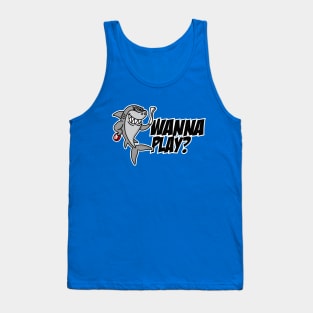 Wanna play? Underwater hockey shark Octopush cool Tank Top